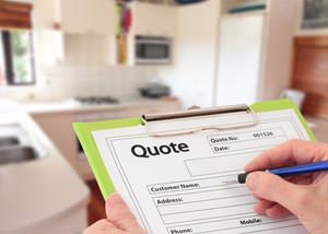 a written cost quote for interior painting in Middlebury